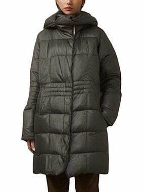 PAJAR Montreal grey green fur trim down parka winter coat M